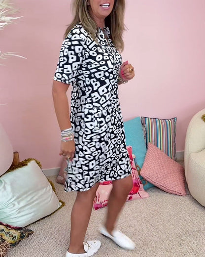 Levoire | Robe Imprimé Décolleté Poches