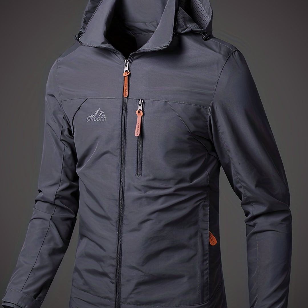 Levoire | Veste Softshell Imperméable Pour Hommes Avec Capuche gris