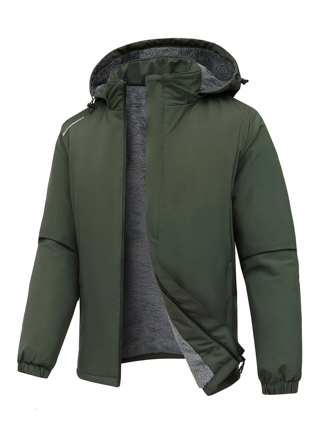 Levoire | Veste En Fleece Imperméable Avec Capuche Olive vert 1