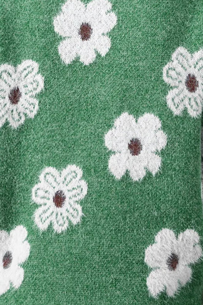 Levoire | Pull À Col Zippé Floral À Manches Longues