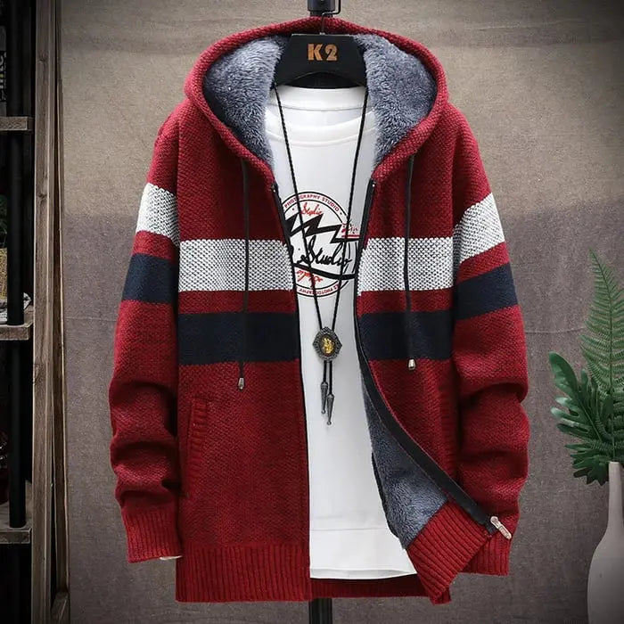 Levoire | Weinlese Look Sweat-Shirt Pour Hommes Rot