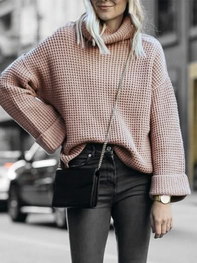 Levoire | Pull Femme, Avec Col Montant Et Manches Évasées, Élégance D'Automne Beige