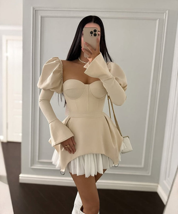 Levoire | Robe Sans Manches En Tissu Fin Beige