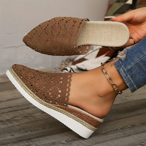 Levoire | Chaussures À Talons En Dentelle Tricotées