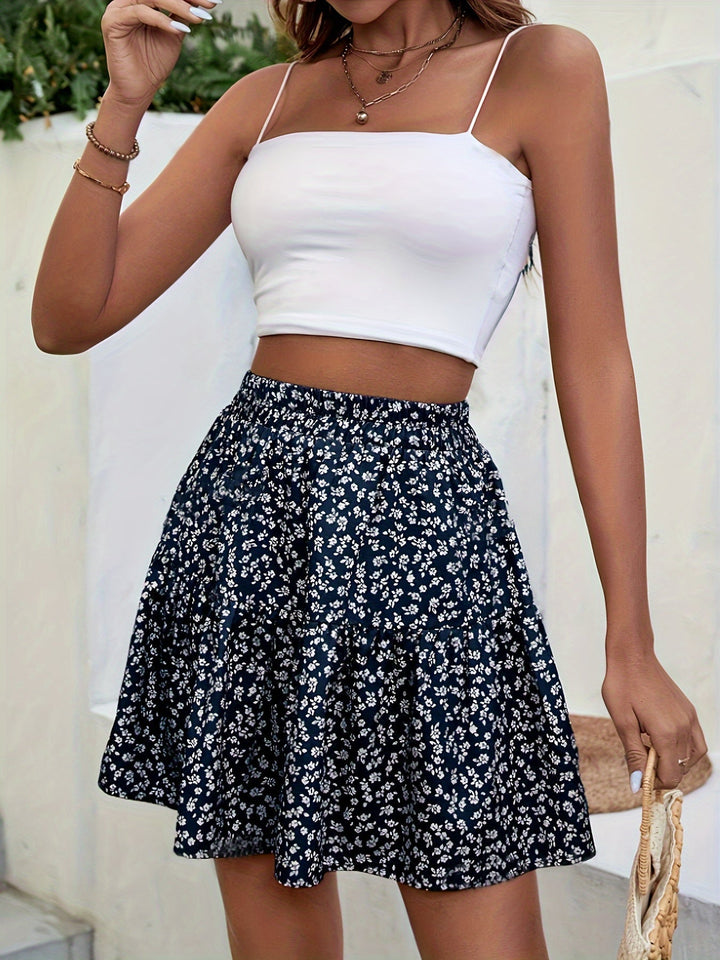 Levoire | Jupe Mini Taille Haute À Imprimé Floral