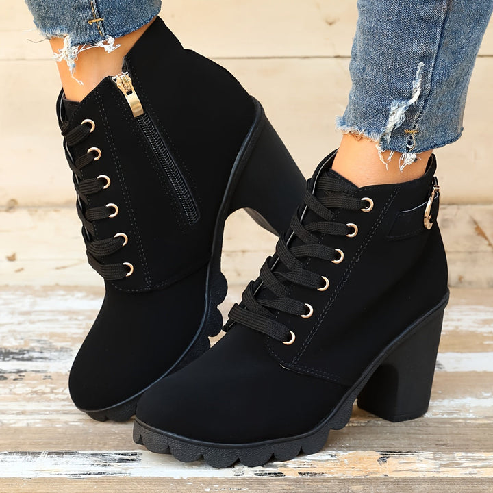 Levoire | Chaussures À Lacets Pour Femmes À Talon Épais