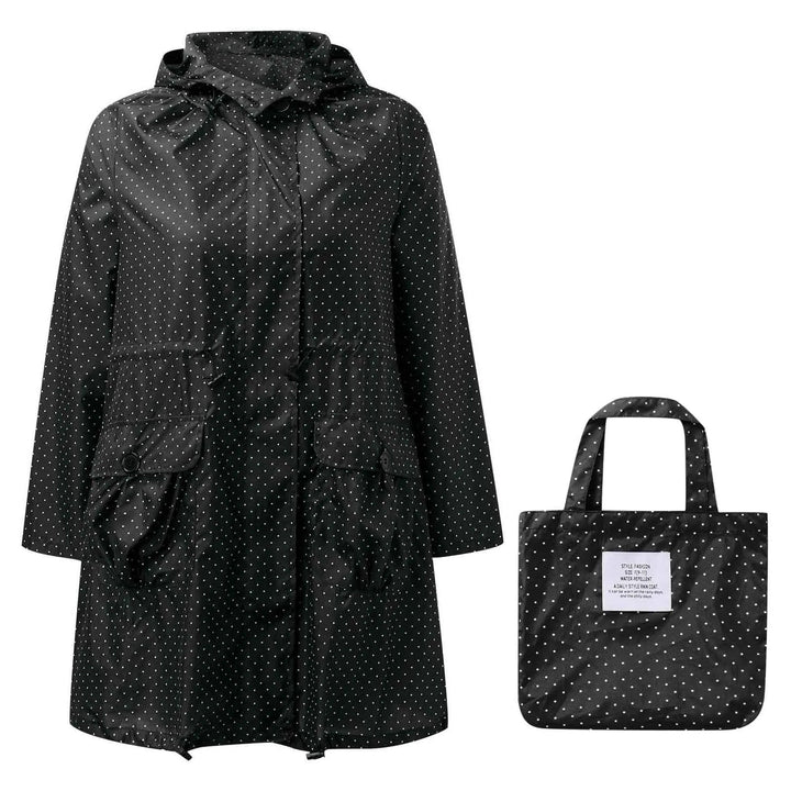Levoire | Veste De Pluie À Motifs À Pois Noir Une taille