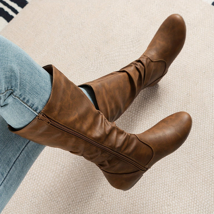 Levoire | Retro Femmes Bottes D'Équitation Avec Fermeture Éclair