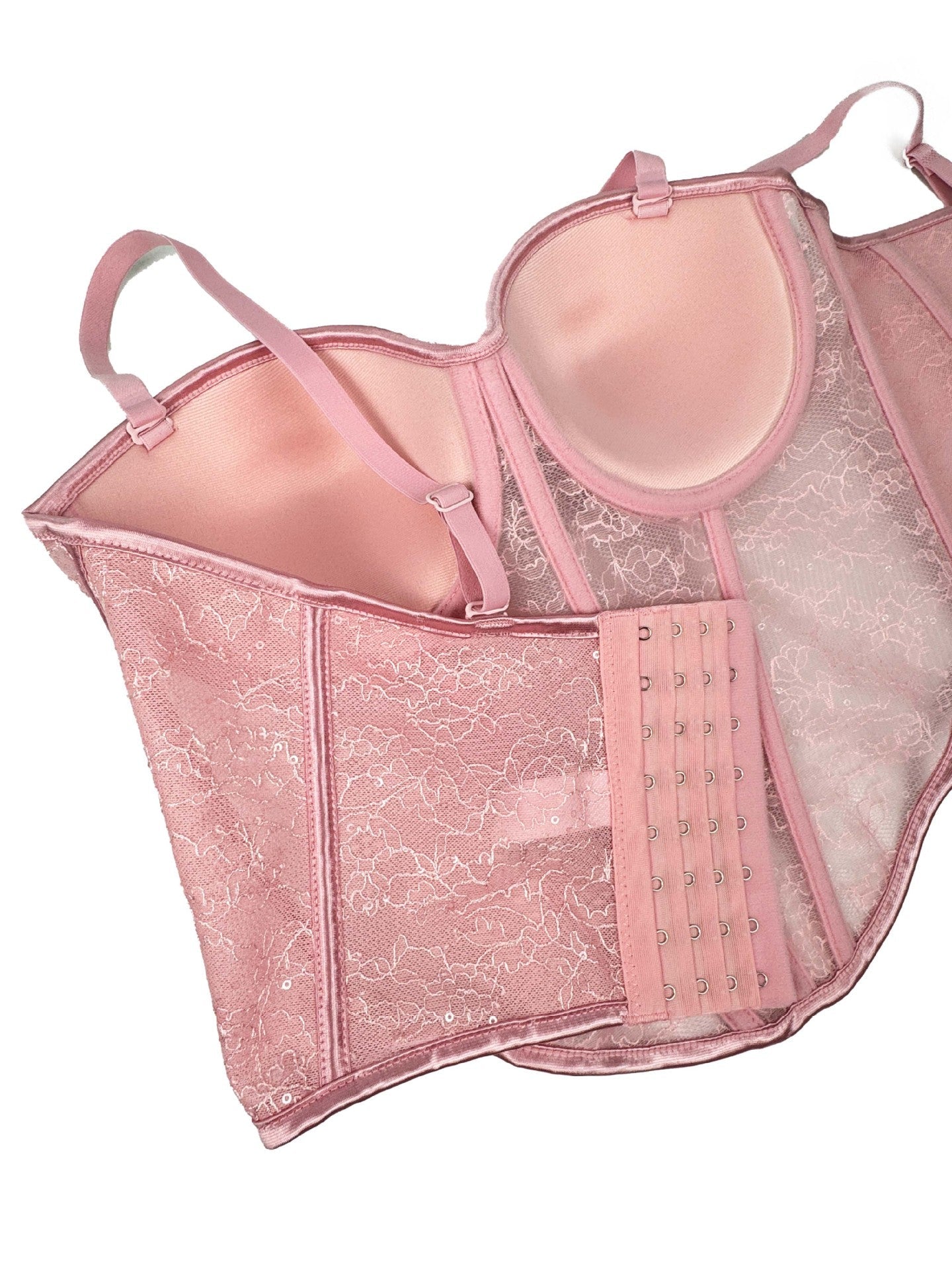 Levoire | Corset en filet transparent avec des détails en dentelle