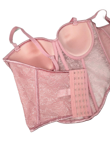 Levoire | Corset en filet transparent avec des détails en dentelle