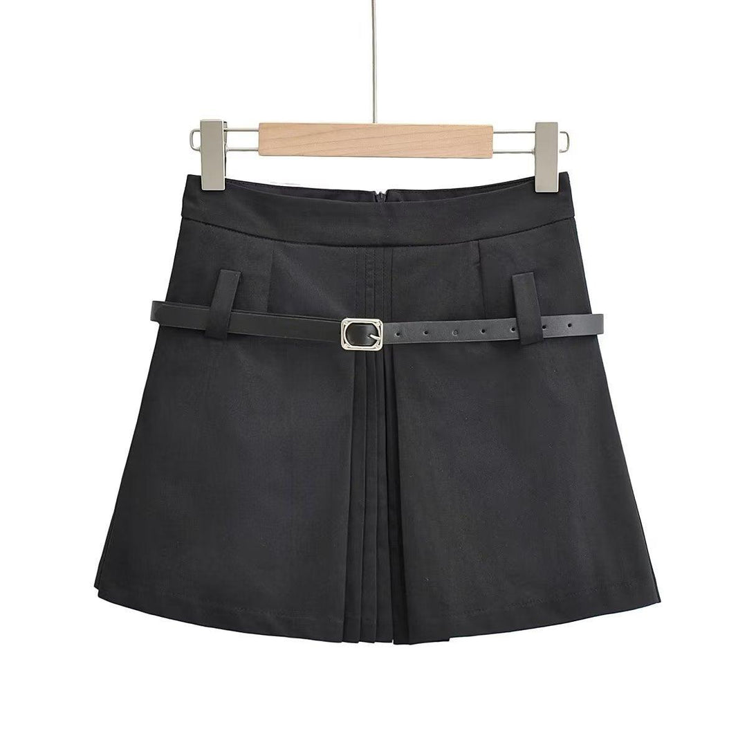 Levoire | Jupe Plissée Taille Haute Noir