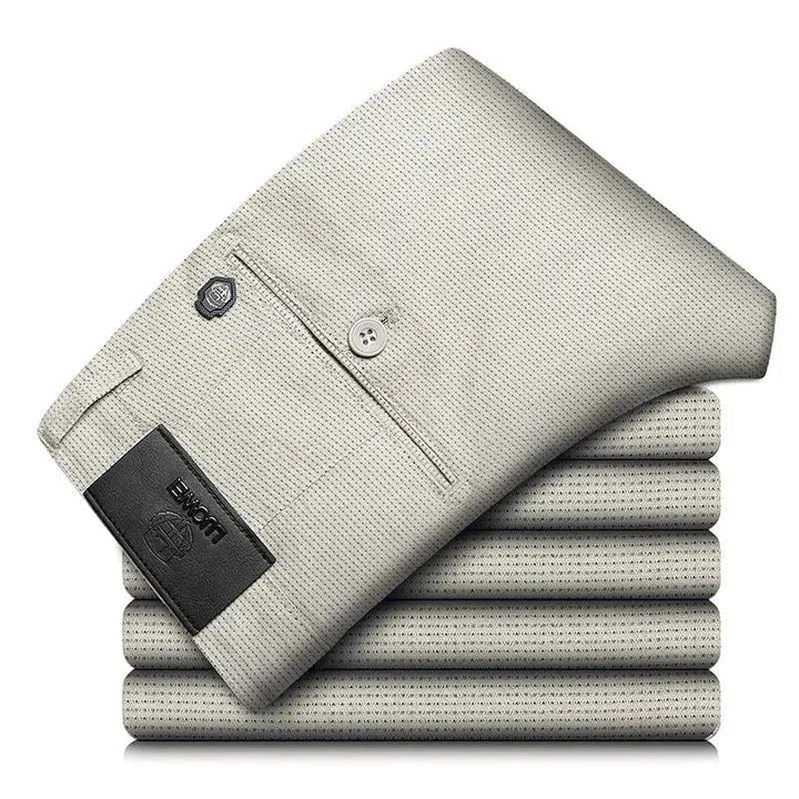 Levoire | Pantalons stylés en tartan élastiques Beige