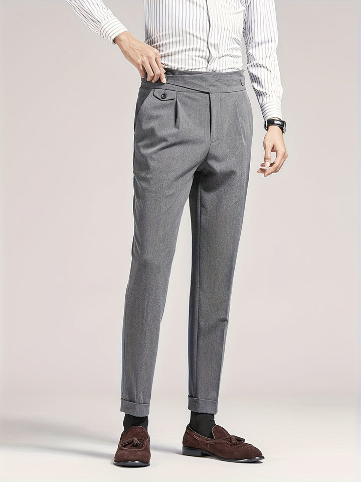 Levoire | Pantalon D'Affaires Regular Fit Unicolore gris