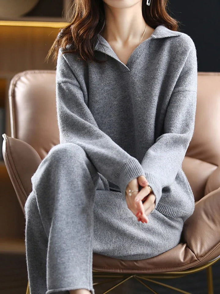 Levoire | Ensemble De Lounge En Tricot Doux Gris Une taille