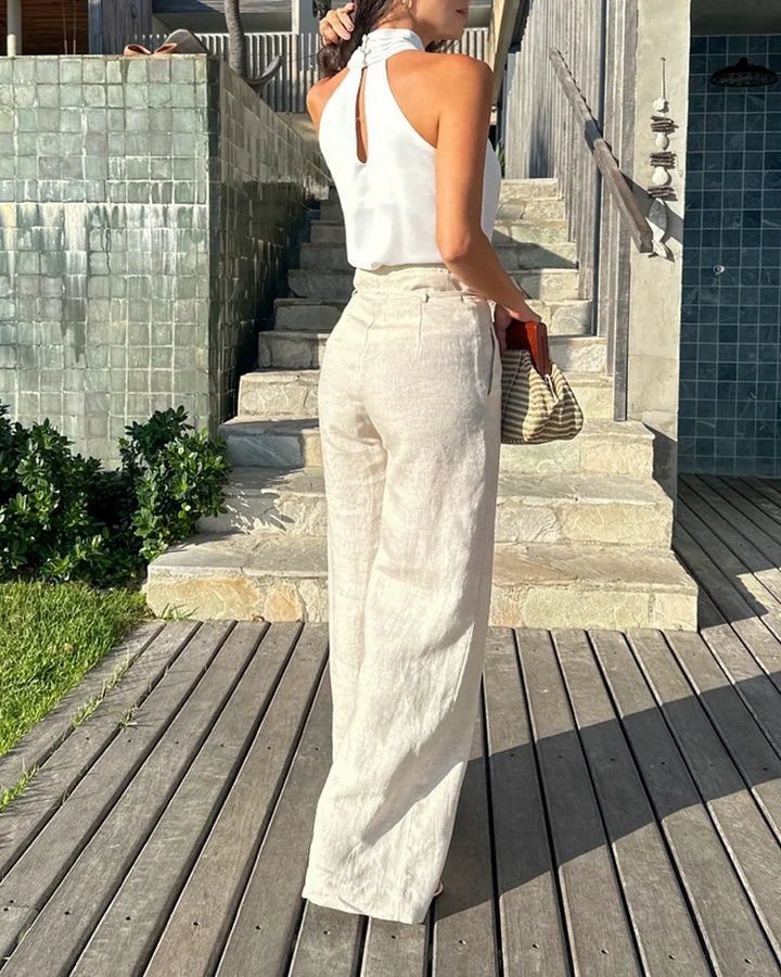 Levoire | Top Noué Avec Un Pantalon Large