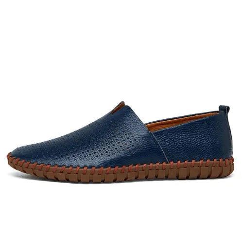 Levoire | Chaussures pour hommes en cuir souple Blau Respirant