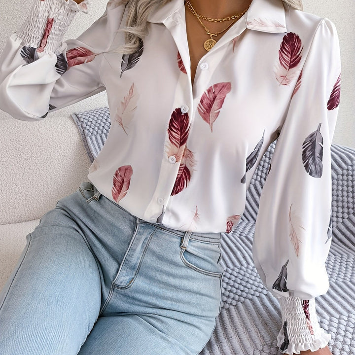 Levoire | Rennot-T-Shirts With Feather Patterns And Short Sleeves