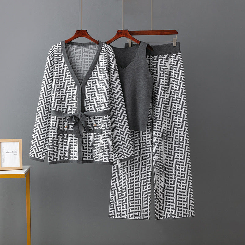 Levoire | Inverness 3 Osaisen Ensemble Femme Tricot Et Pantalons De Ski Gris une taille