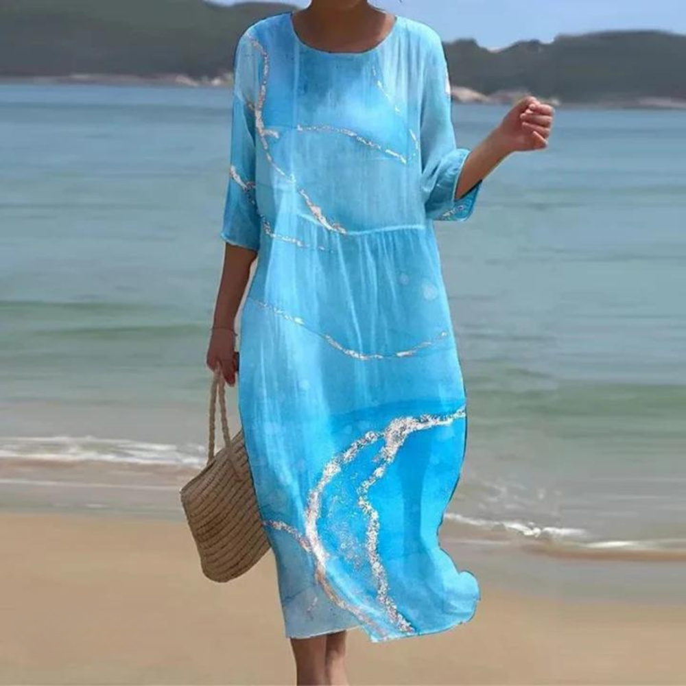 Levoire | Robe Élégante Tendance Féminine Aqua Bleu
