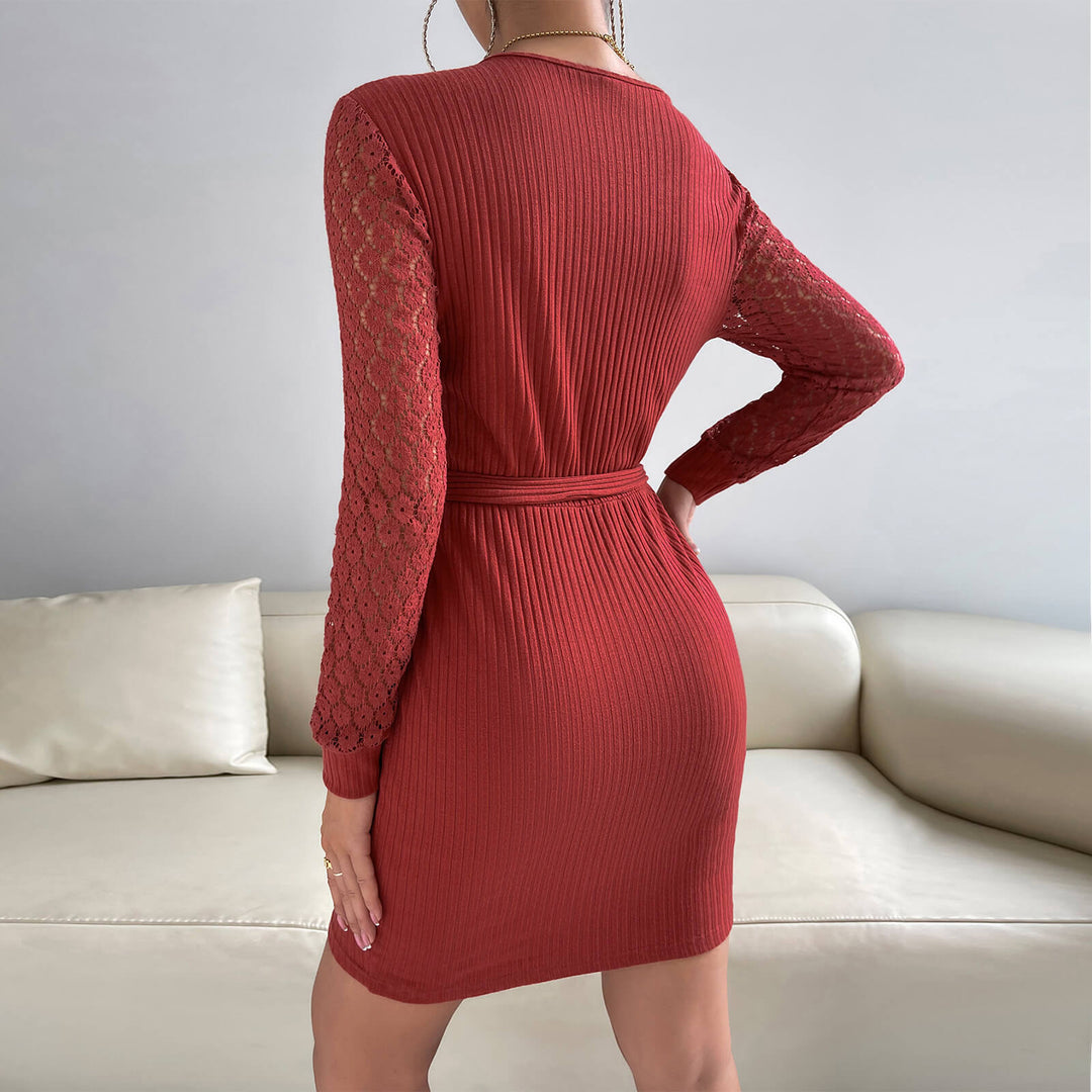 Levoire | Robe Avec Manches Longues En Dentelle