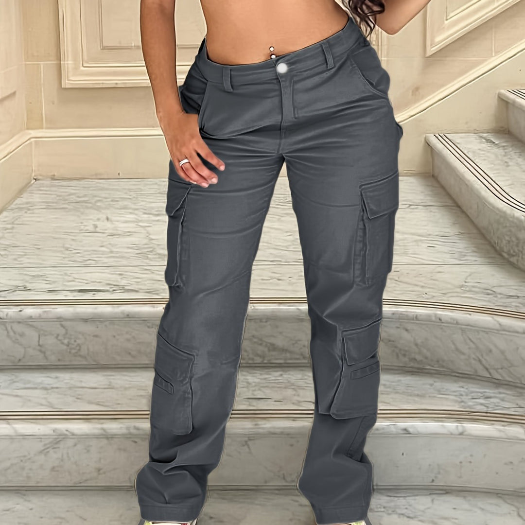 Levoire | Jean Cargo Simple Avec Coupe Décontractée Gris foncé