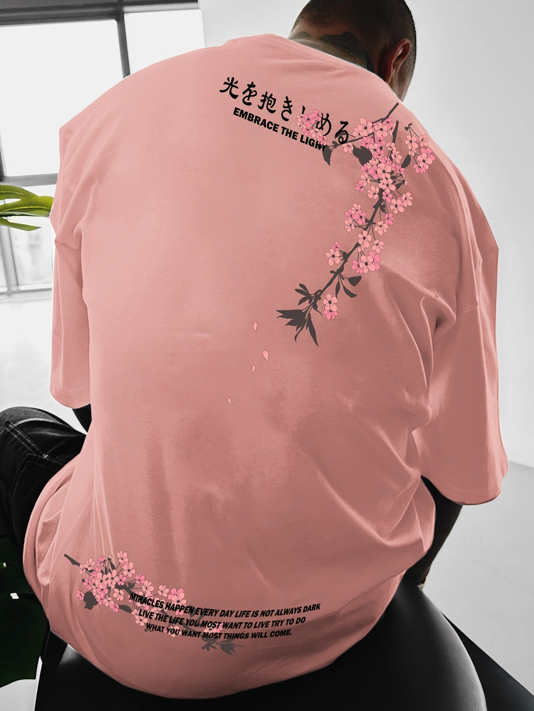 Levoire | Chemise D'Extérieur Pour Hommes Avec Motif De Fleurs De Cerisier