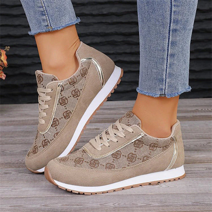 Levoire | Chaussures Plates Confortables Avec Fleurs Beige