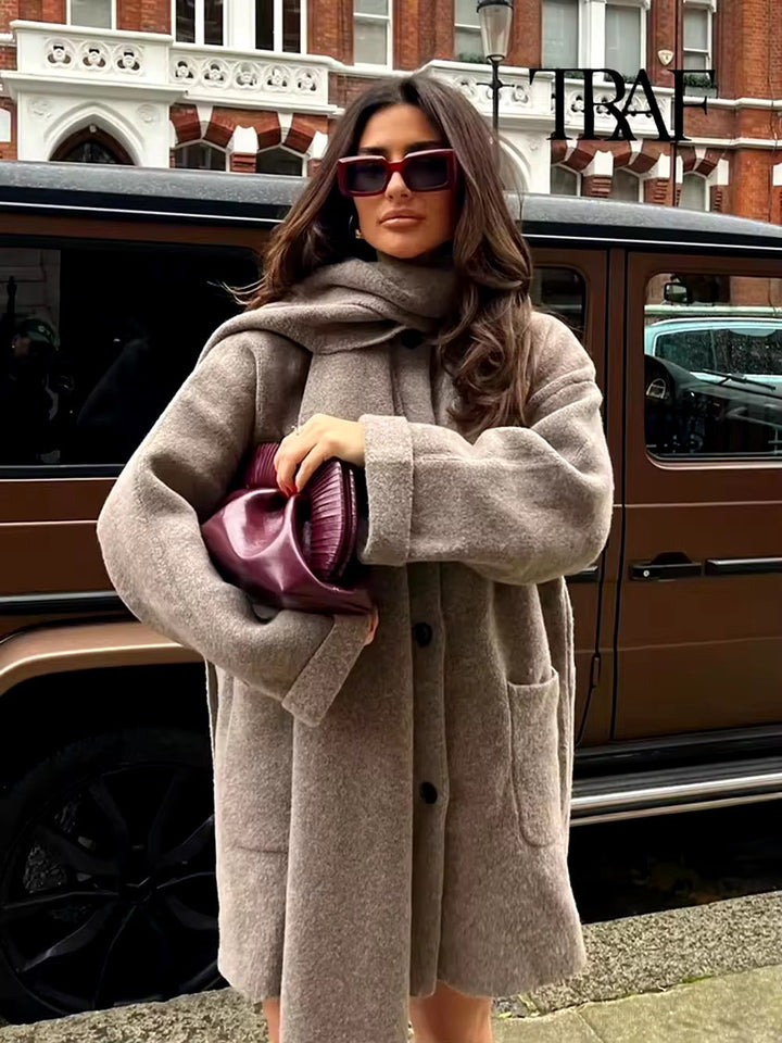 Levoire | Manteau Grande Taille Élégant Avec Écharpe