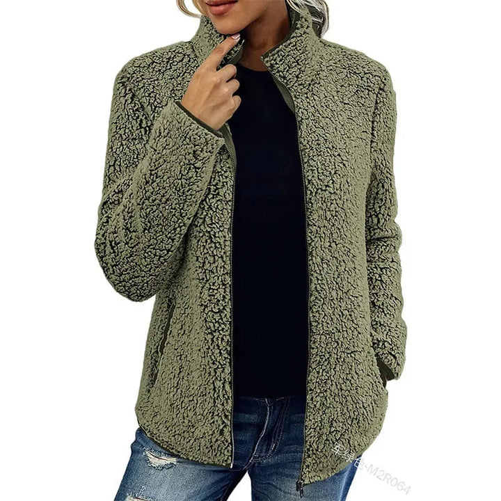 Levoire | Veste Polaire Longue À Manches Longues Chaude Avec Poches Vert