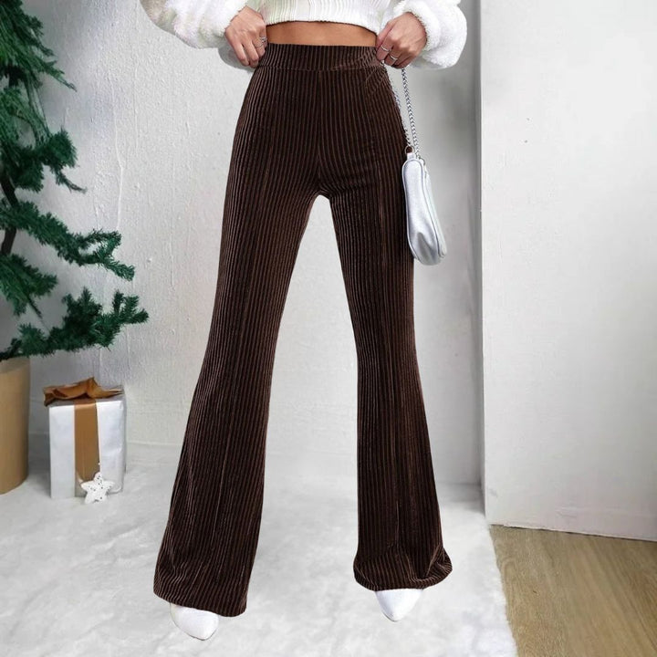 Levoire | Pantalons Évasés En Velours Pour Femmes Braun