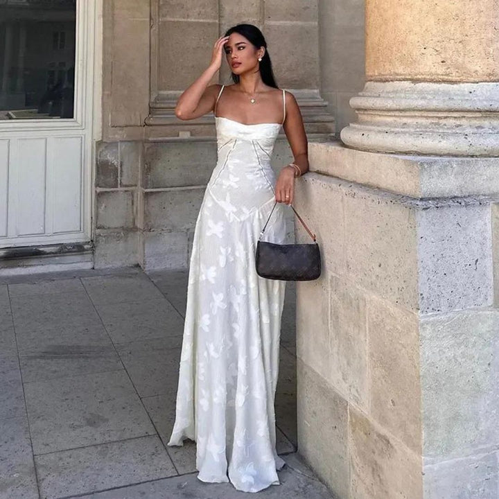 Levoire | Robe longue sans bretelles pour femmes - Blanc Blanc