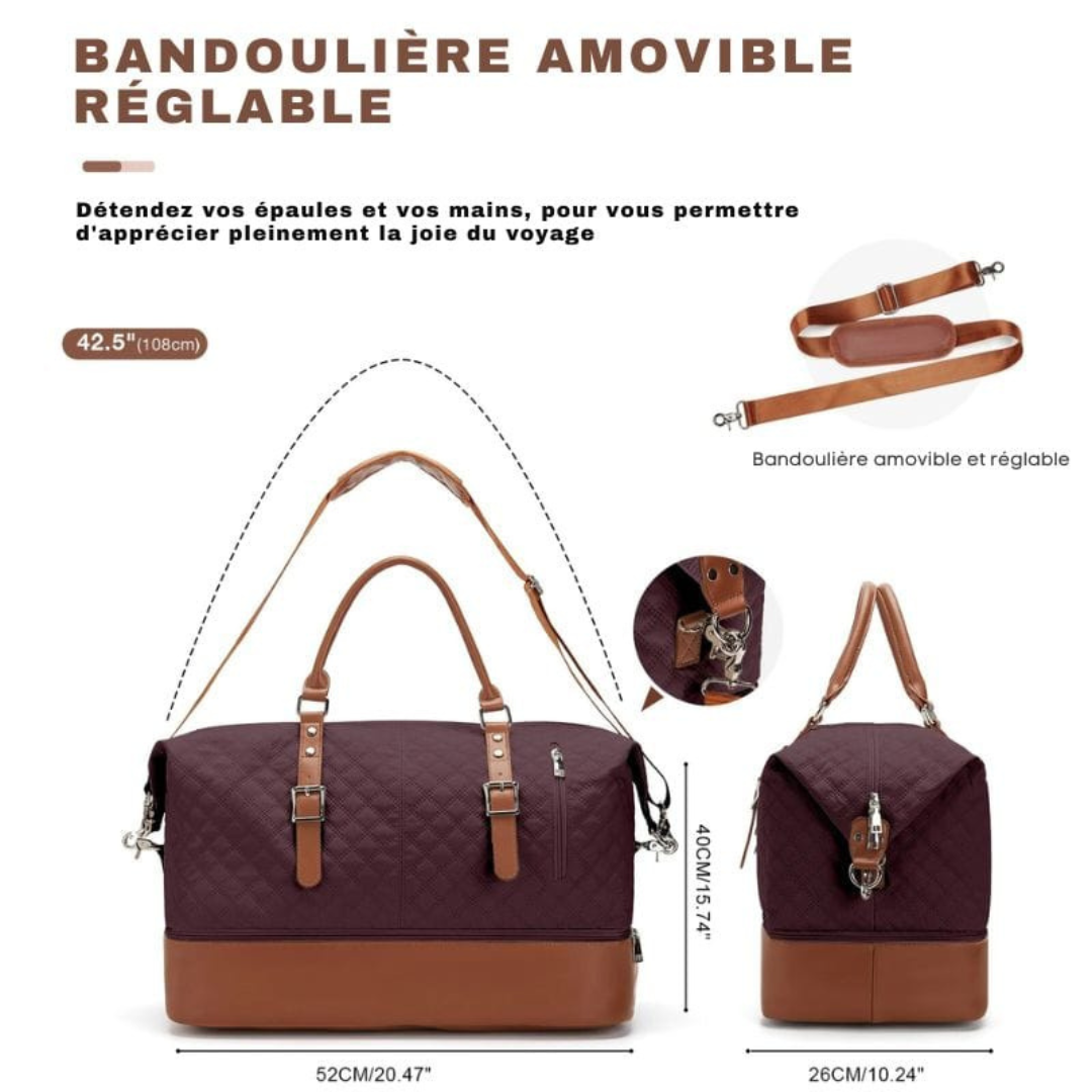 Levoire | Sac de voyage week-end pour femmes au style élégant Violet