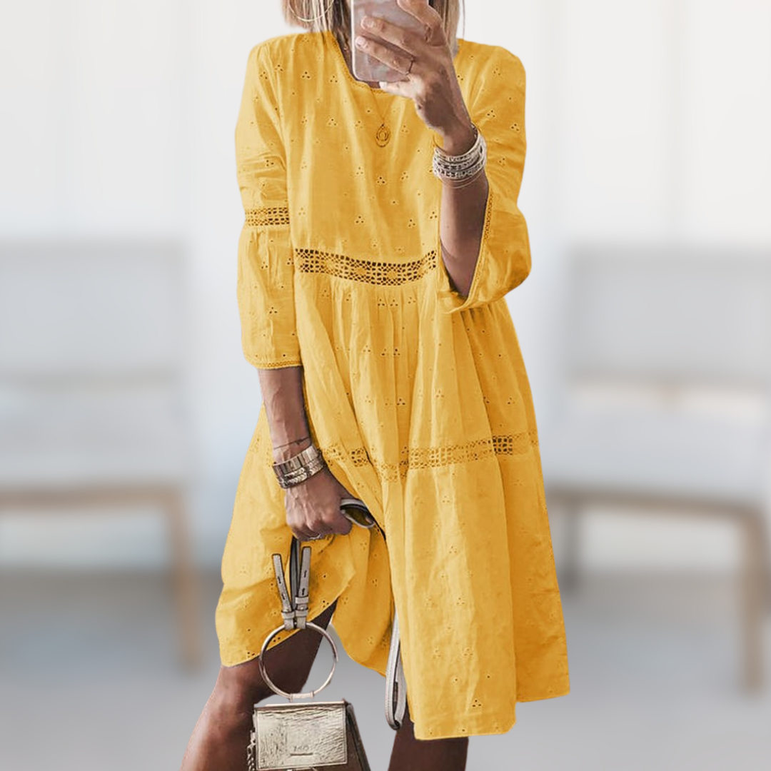 Levoire | Robe élégante brodée Jaune