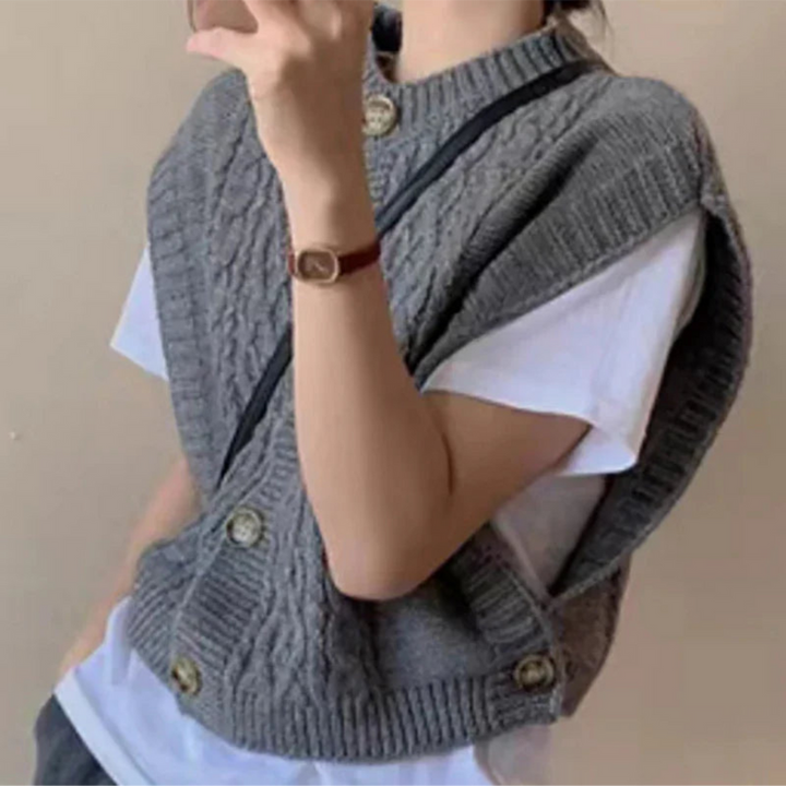 Levoire | Rmelloser Gilet Strik FR Femmes Gris