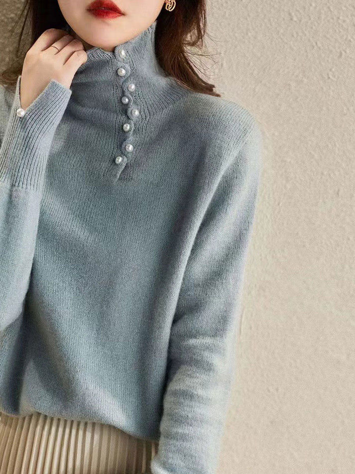 Levoire | Pull Vintage À Boutons Avec Sensation De Cachemire