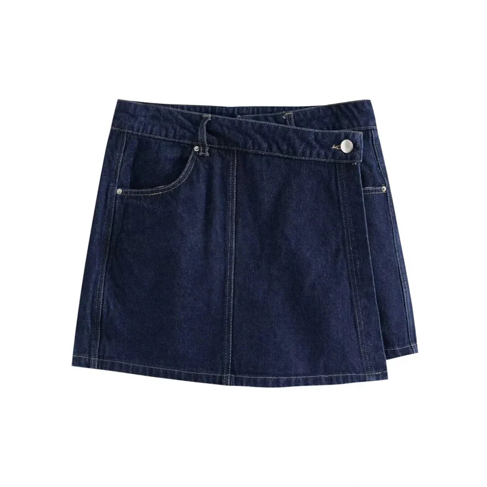 Levoire | Shorts En Denim Élégants Et Haut Avec Décolleté En V Moderne
