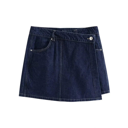 Levoire | Shorts En Denim Élégants Et Haut Avec Décolleté En V Moderne