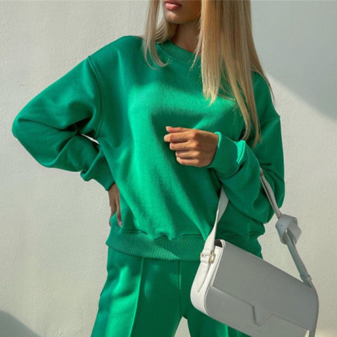 Levoire | Pull Luxueux À Manches Longues Avec Pantalon Large Ensemble À Deux Pièces