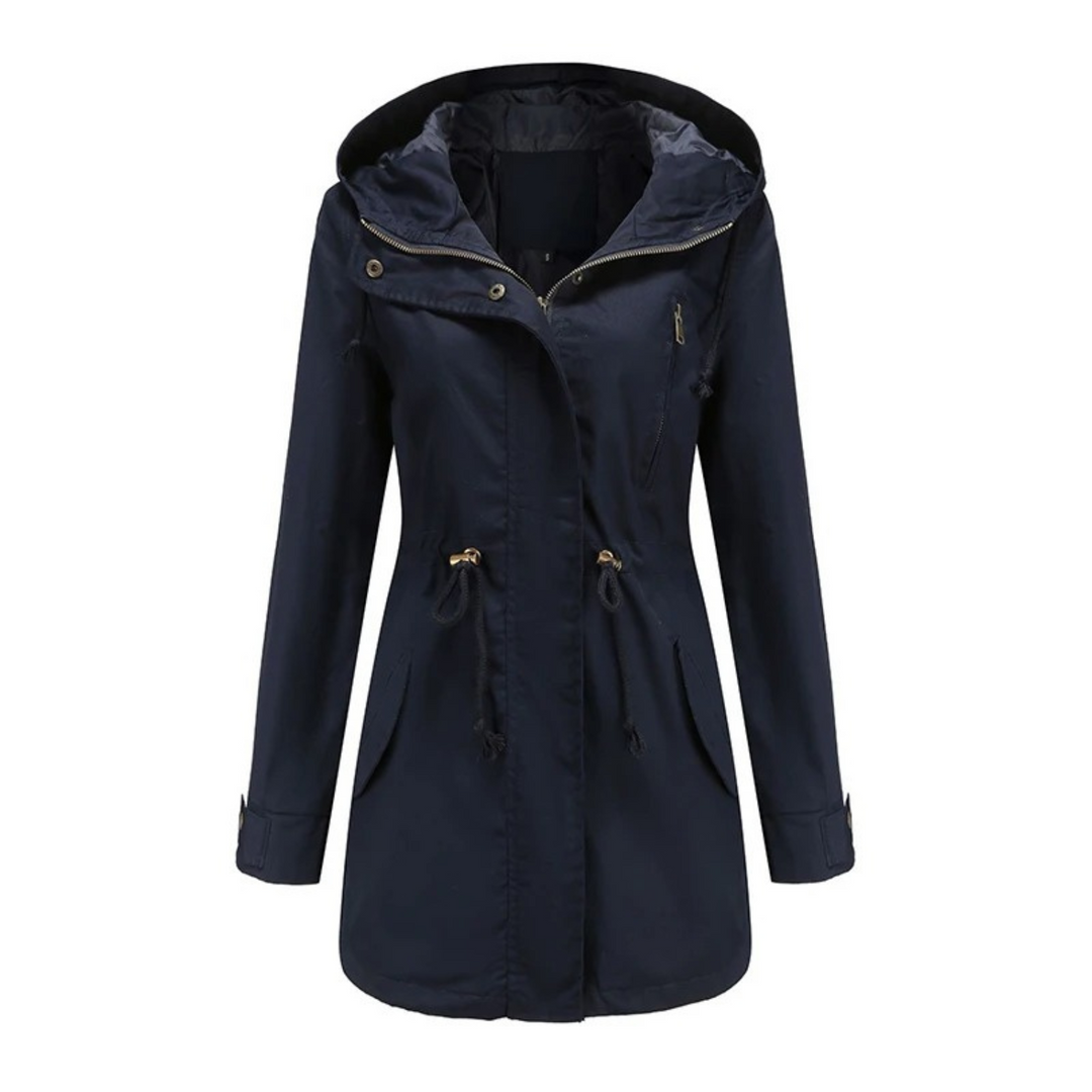 Levoire | Veste Décontractée Coupe-Vent Avec Capuche Bleu foncé
