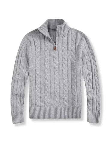 Levoire | Pull en laine à col zippé à manches longues plus chaud