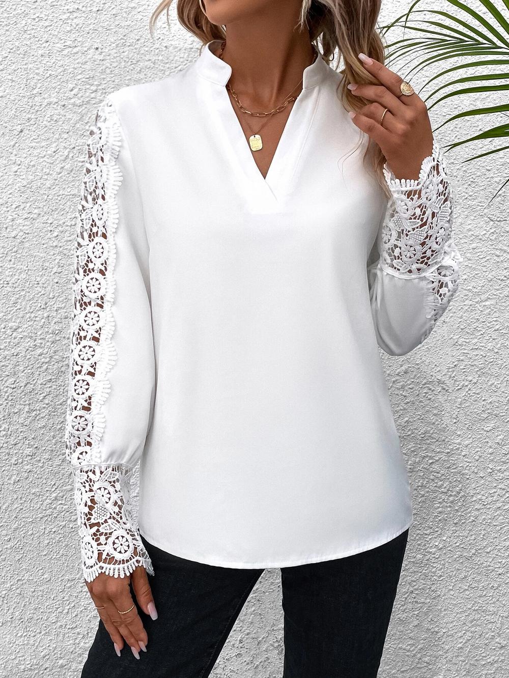 Levoire | Chemise À Manches Longues Élégante À Col En V
