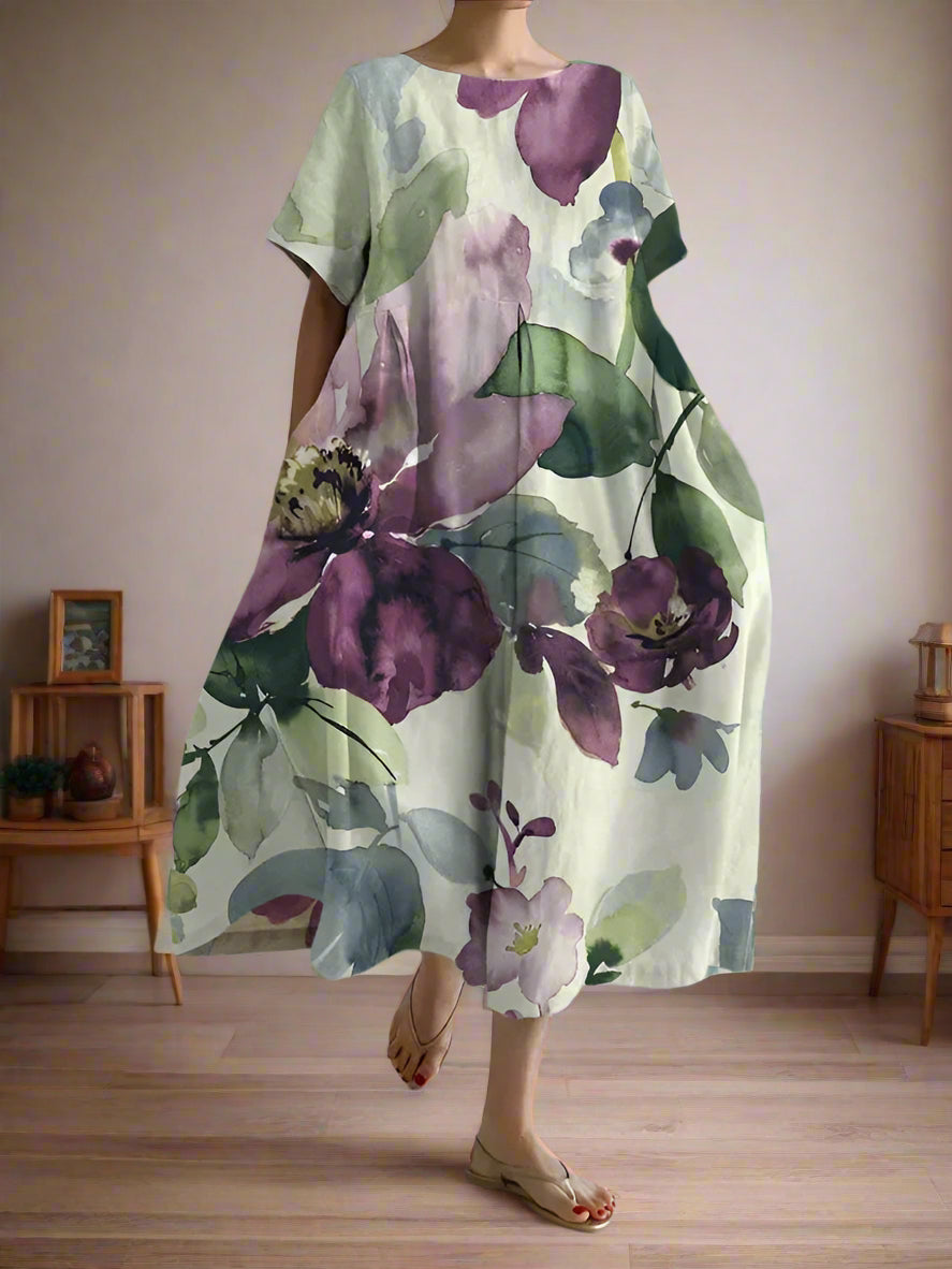 Levoire | Robe Pour Femmes Avec Motif Floral Et Coupe Ample