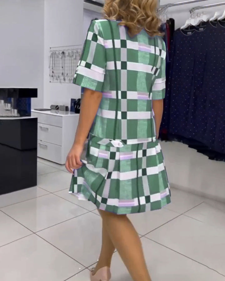 Levoire | Robe D'Été Raffinée Avec Motif À Carreaux Pour Femmes