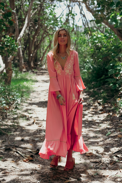 Levoire | Robe maxi festive à col en V