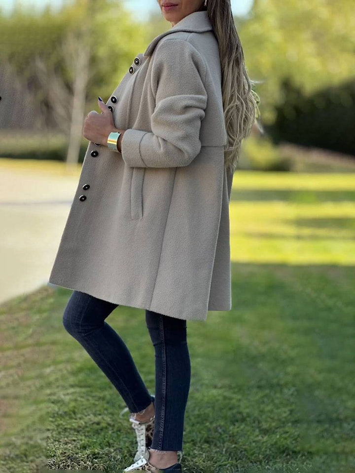 Levoire | Manteau Pour Femmes Avec Boutons, Poches Pratiques Et Un Col Revers