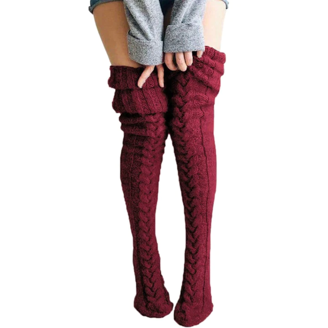 Levoire | Chaussettes Genou Haute Performance Mörkerouge Une taille convient à tous