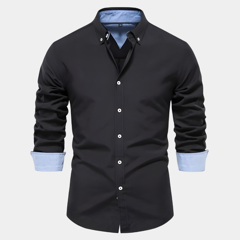 Levoire | Élégante Chemise à Manches Longues Noir