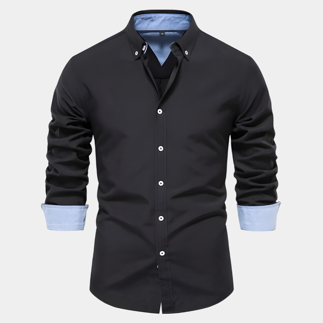 Levoire | Élégante Chemise à Manches Longues Noir