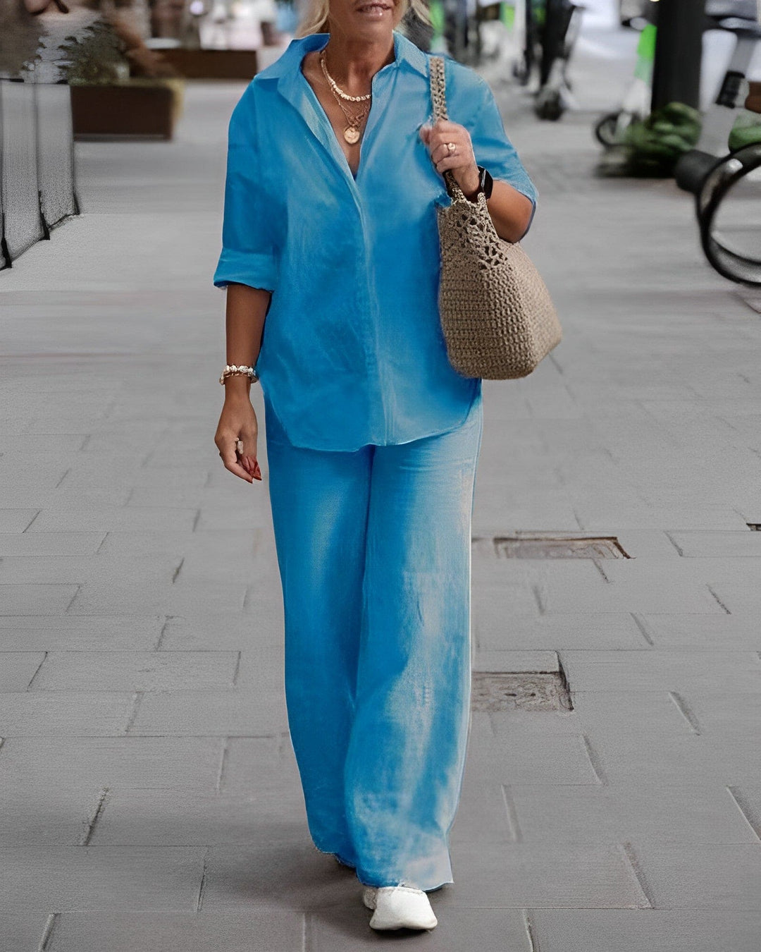 Levoire | Costume Décontracté À Manches Longues Dans Une Couleur Unie Bleu