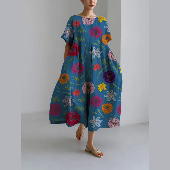 Levoire | Robe courte à motif floral LX59